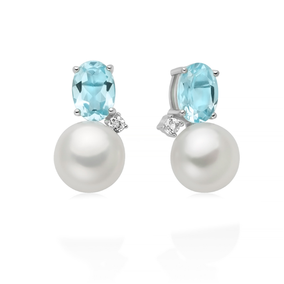 Earrings Miluna Woman in Silver Perla PER2968 - PER2968